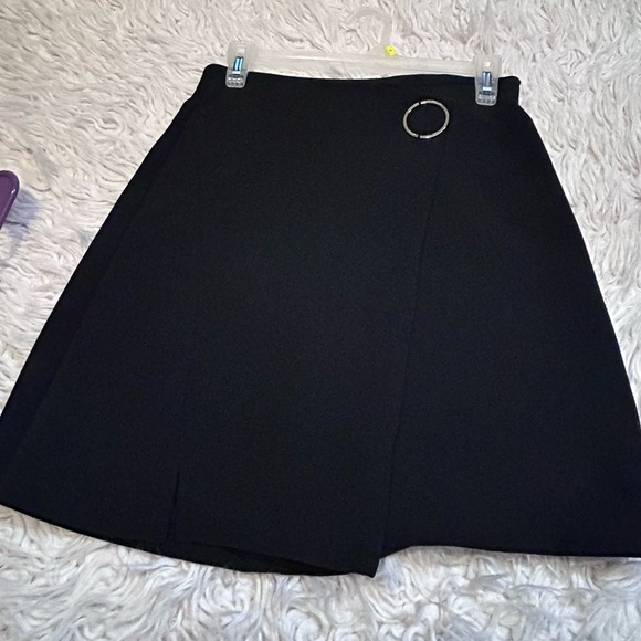 Charlotte Russe Black split mini  Skirt y2k - Picture 1 of 5